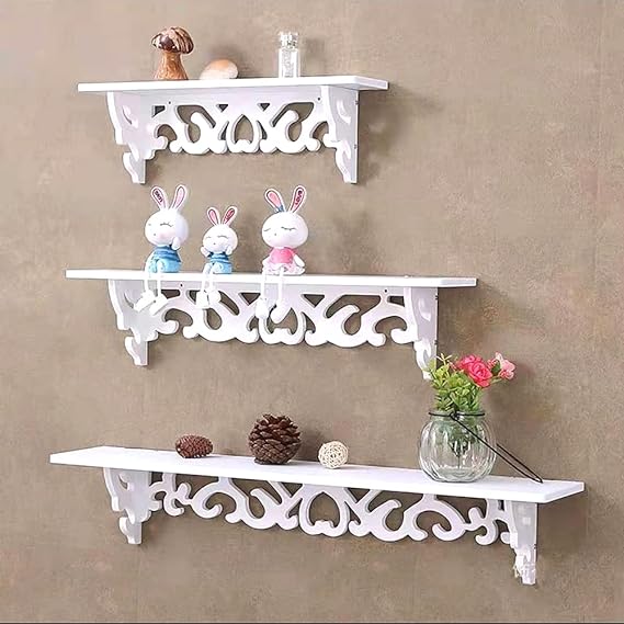 Decorative Wall Hanging Shelf White