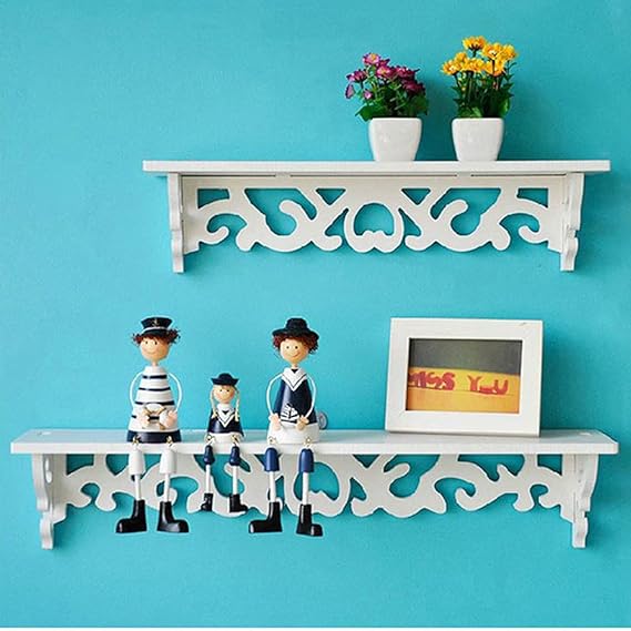 Decorative Wall Hanging Shelf White