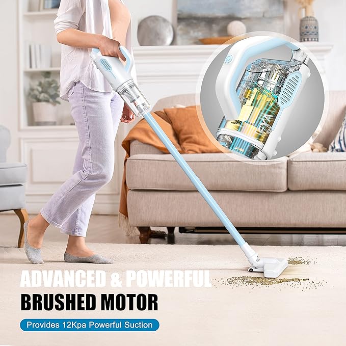 "12-in-1 Stick Handheld Vacuum: Versatile Cordless Cleaning for Every Surface"